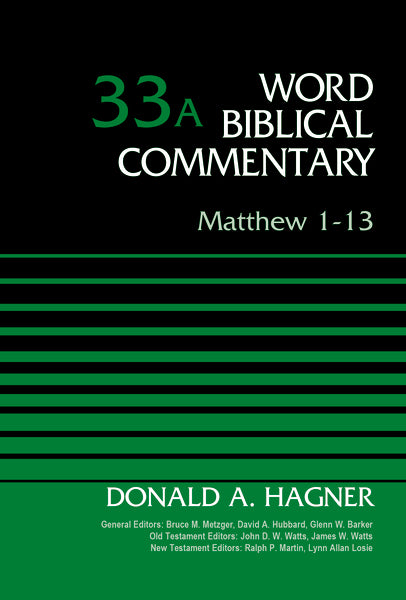 Matthew 1-13, Volume 33A Supply