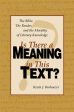 Is There a Meaning in This Text?: The Bible, the Reader, and the Morality of Literary Knowledge Online Hot Sale