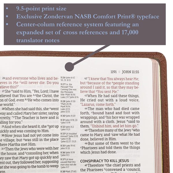 NASB, Classic Reference Bible, Red Letter Edition, 1995 Text, Comfort Print Discount