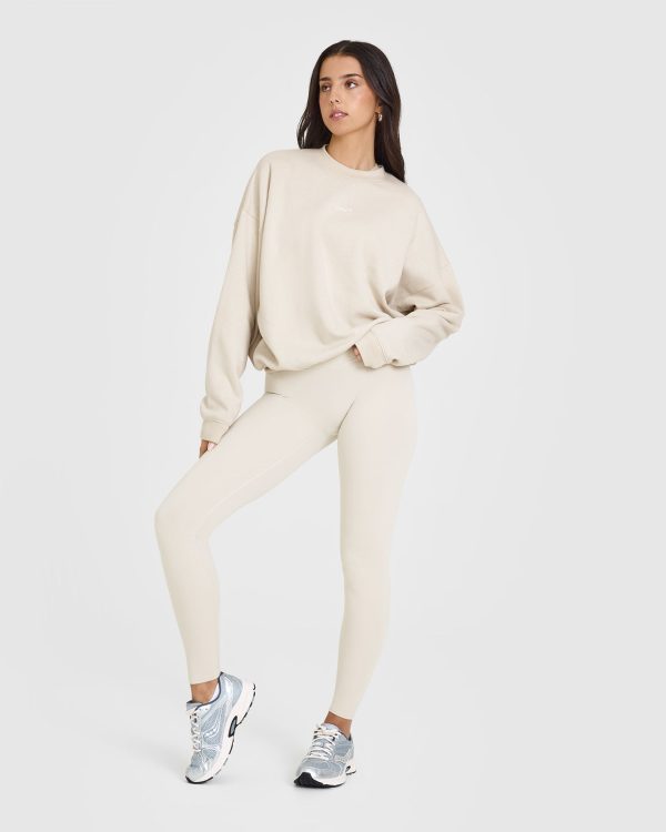 Mid Weight Sweatshirt | Sand Fashion