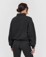 Mid Weight 1 4 Zip Sweatshirt | Soft Black Supply