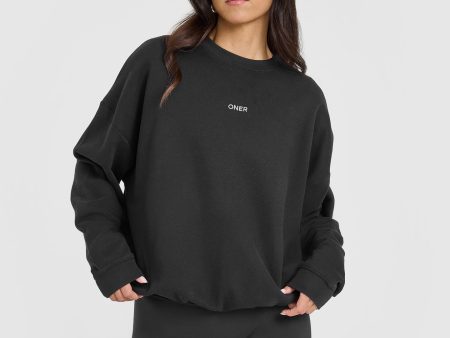 Mid Weight Sweatshirt | Soft Black For Sale