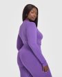 Go To Seamless Fitted Crop Long Sleeve Top | Iris Purple For Discount