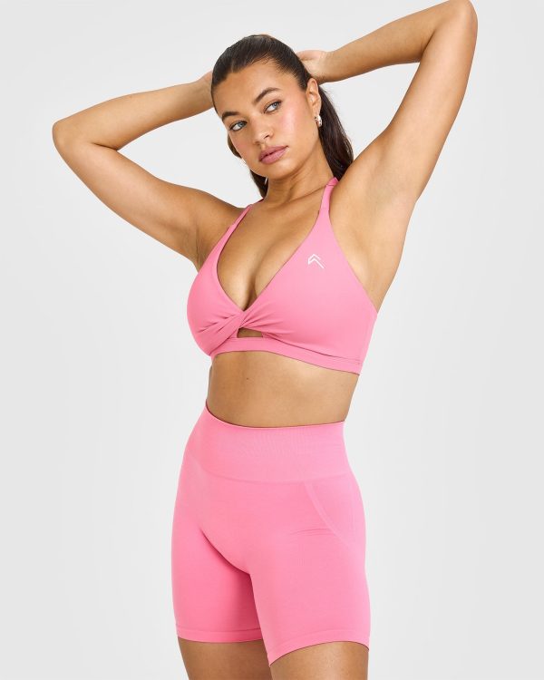 Unified Twist Sports Bra | Peony Pink For Sale