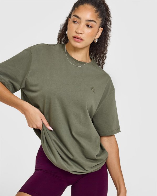 Classic Oversized Lightweight T-Shirt | Alpine Green Online Hot Sale