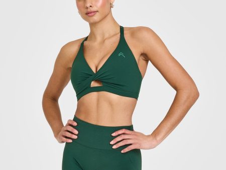 Unified Twist Sports Bra | Racing Green Online now