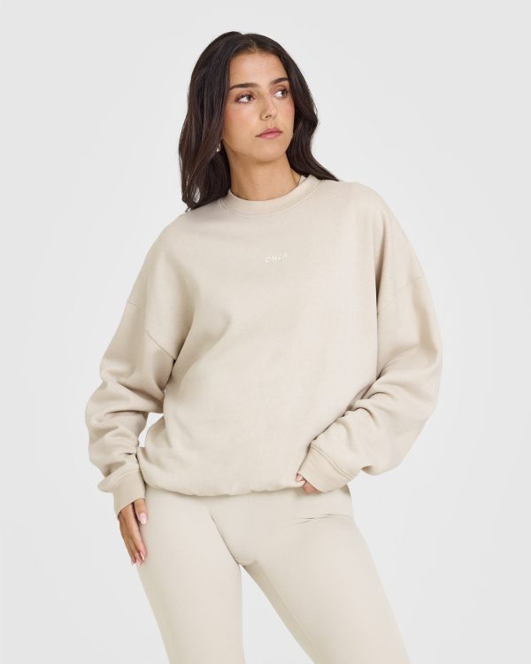 Mid Weight Sweatshirt | Sand Fashion