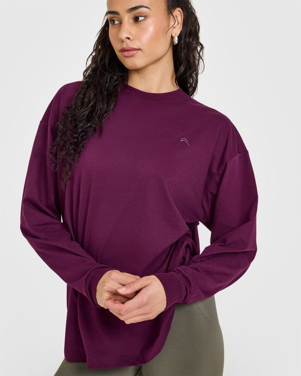 Classic Oversized Lightweight Long Sleeve Top | Ripe Fig Supply