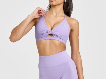 Unified Twist Sports Bra | Wisteria Purple For Cheap