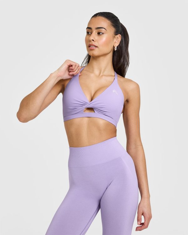 Unified Twist Sports Bra | Wisteria Purple For Cheap