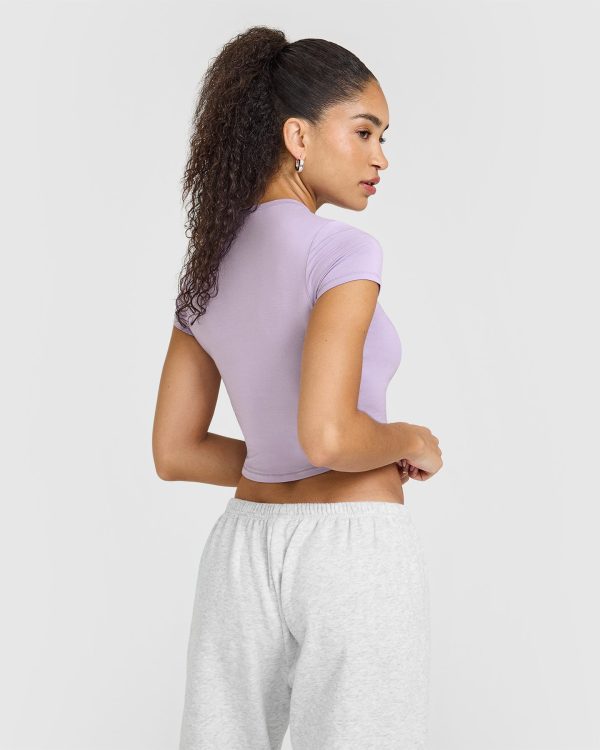 Mellow Soft Mid Short Sleeve T-Shirt | Wisteria Purple Online Sale