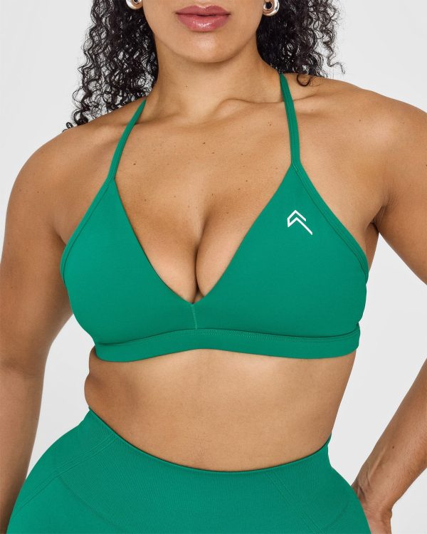 Unified Ultra Micro V Neck Bralette | Washed Emerald Green Online now