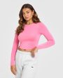 Mellow Soft Mid Long Sleeve Top | Peony Pink Supply