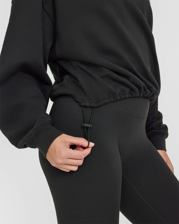 Mid Weight 1 4 Zip Sweatshirt | Soft Black Supply