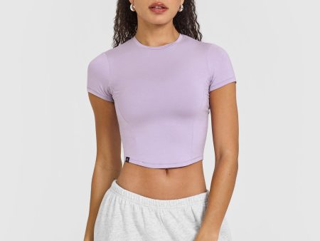 Mellow Soft Mid Short Sleeve T-Shirt | Wisteria Purple Online Sale