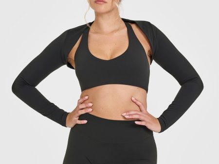 SoftMotion Long Sleeve Shrug | Soft Black Online Hot Sale