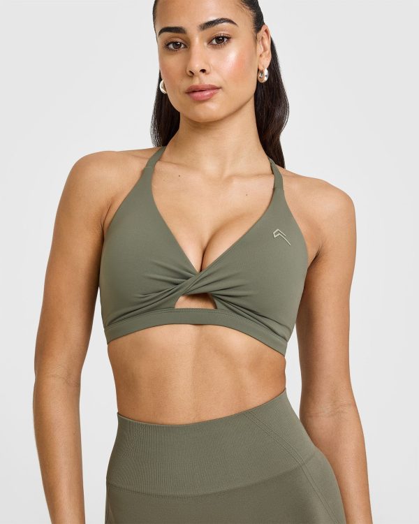 Unified Twist Sports Bra | Alpine Green For Discount