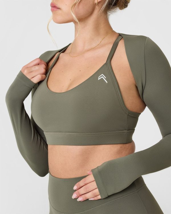 SoftMotion Long Sleeve Shrug | Alpine Green Fashion