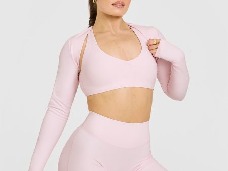 SoftMotion Long Sleeve Shrug | Ballet Pink Fashion