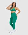 Unified Ultra Micro V Neck Bralette | Washed Emerald Green Online now