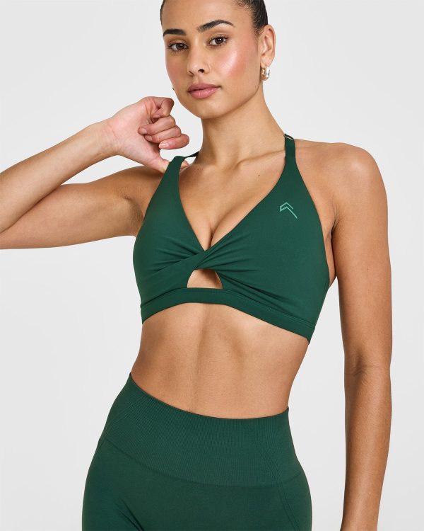 Unified Twist Sports Bra | Racing Green Online now