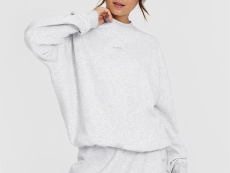 Mid Weight Sweatshirt | Light Grey Marl For Sale