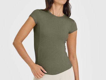 Mellow Rib T-Shirt | Alpine Green Discount