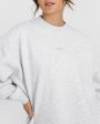 Mid Weight Sweatshirt | Light Grey Marl For Sale