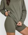 Classic Oversized Lightweight Long Sleeve Top | Alpine Green Online