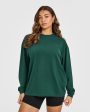 Classic Oversized Lightweight Long Sleeve Top | Racing Green Online Sale