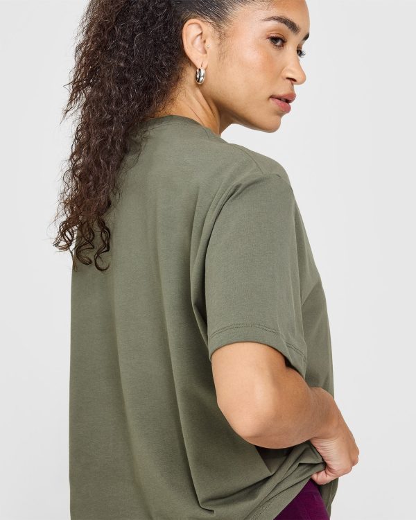 Classic Oversized Lightweight T-Shirt | Alpine Green Online Hot Sale