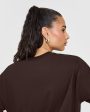 Classic Oversized Lightweight Long Sleeve Top | 70% Cocoa Online now