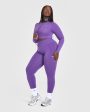 Go To Seamless Fitted Crop Long Sleeve Top | Iris Purple For Discount