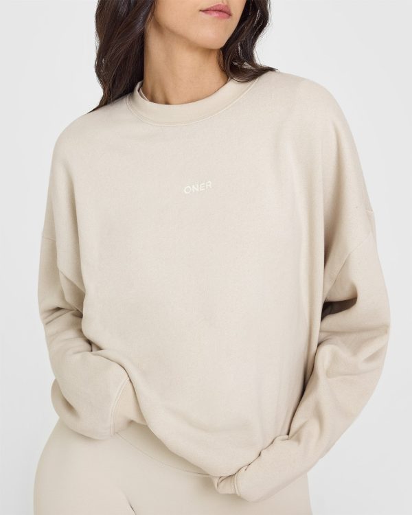 Mid Weight Sweatshirt | Sand Fashion