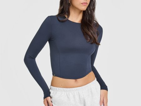 Mellow Soft Mid Long Sleeve Top | True Blue Fashion