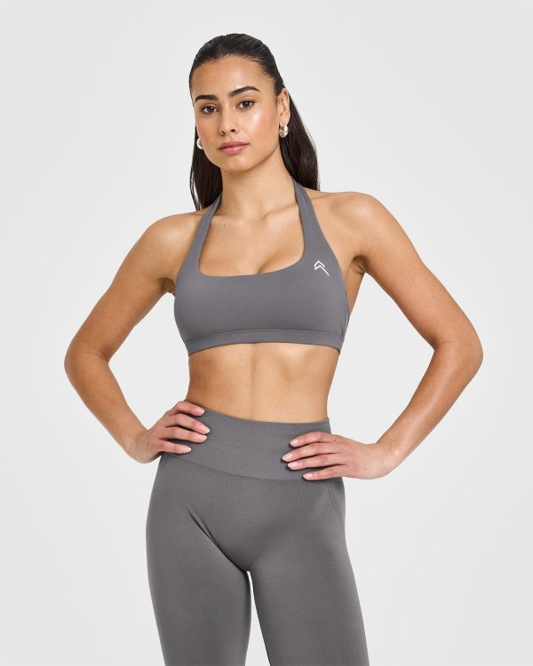 EasyLift Halter Bralette | Ash Grey For Cheap