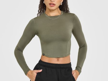 Mellow Soft Mid Long Sleeve Top | Alpine Green Supply