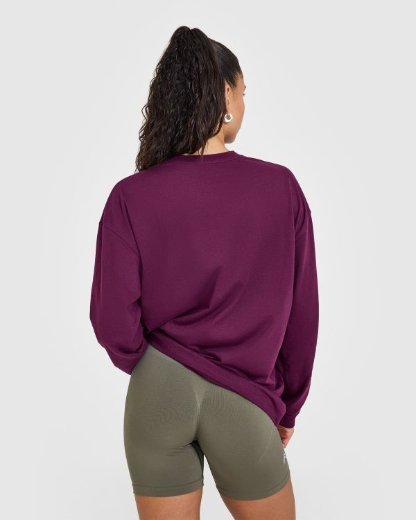 Classic Oversized Lightweight Long Sleeve Top | Ripe Fig Supply