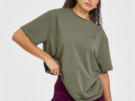 Classic Oversized Lightweight T-Shirt | Alpine Green Online Hot Sale