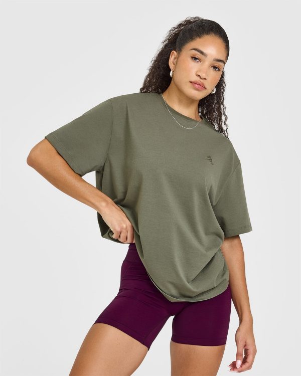 Classic Oversized Lightweight T-Shirt | Alpine Green Online Hot Sale