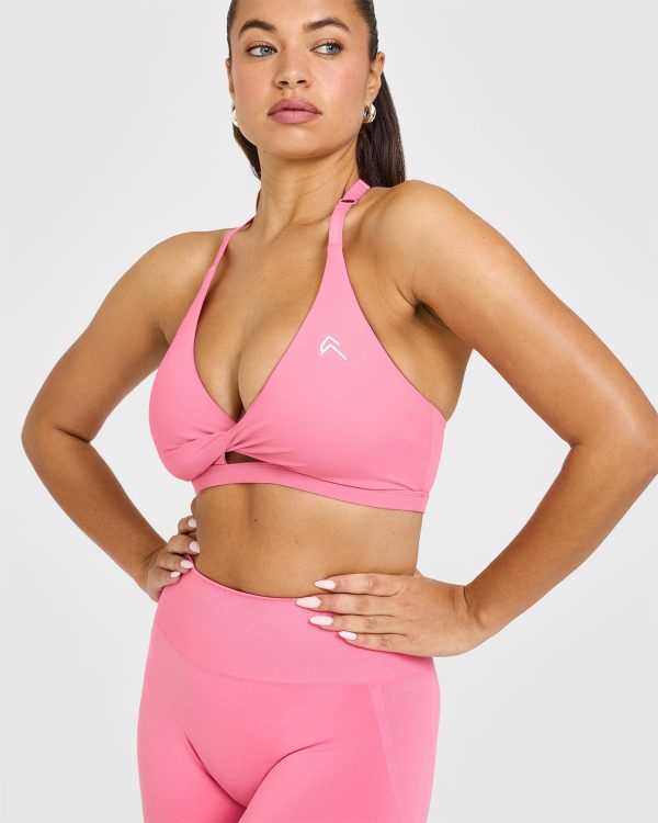 Unified Twist Sports Bra | Peony Pink For Sale