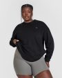 Classic Oversized Lightweight Long Sleeve Top | Black For Discount