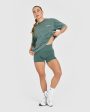 Oversized Graphic Washed T-Shirt | Iced Green For Cheap