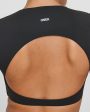 SoftMotion Short Sleeve Crop Top | Soft Black Fashion