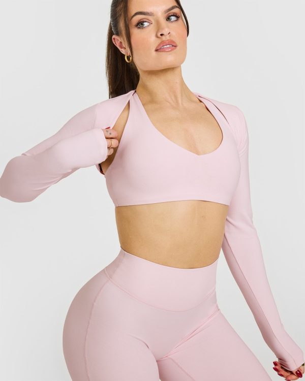 SoftMotion Long Sleeve Shrug | Ballet Pink Fashion